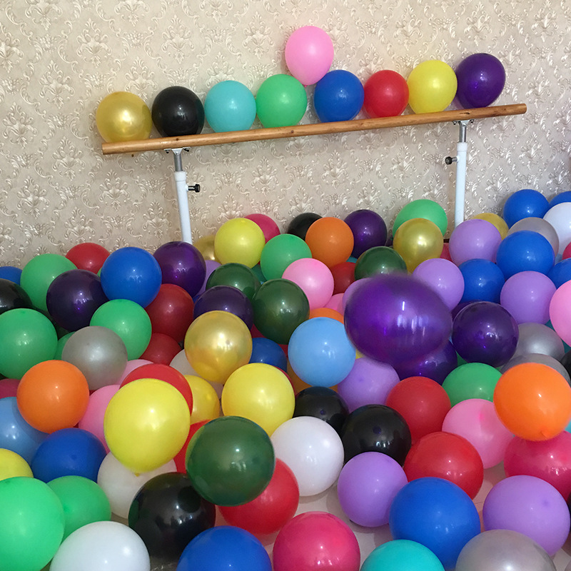 Elegant 12 Colors 10 Inch Shining Wedding Party Balloons - Bulk Set of 100