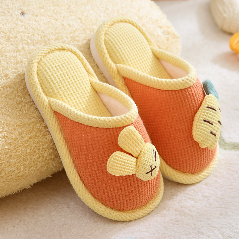 Slipper Children Cotton Home Slippers Light Weight Soft Non-slip Kids Cartoon Rabbit Slippers for Boys Indoor Slides Girls House Shoes 230301