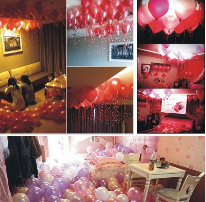 Elegant 12 Colors 10 Inch Shining Wedding Party Balloons - Bulk Set of 100