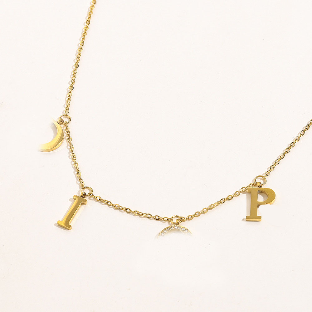 18K Gold Plated Stainless Steel Necklace Choke Fashion Letter Pendant Statement Womens Necklaces Wedding Jewelry Accessories
18K Gold Plated Stainless Steel Necklace Choke Fashion Letter Pendant Statement Womens Necklaces Wedding Jewelry Accessories