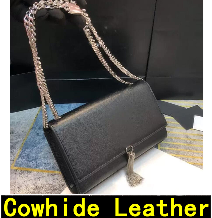 messenger bag Top quality Cowhide caviar leather luxury handbags Gold Silver chain with lock pendant Genuine Leather Handbag With metal tassels Shoulder Bags, Caviar gold chain with tassel
messenger bag Top quality Cowhide caviar leather luxury handbags Gold Silver chain with lock pendant Genuine Leather Handbag With metal tassels Shoulder Bags, Caviar gold chain with tassel