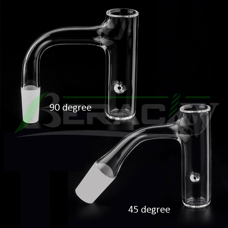 Beracky Full Weld Beveled Edge Smoking Quartz Finger Banger With Spinning Hole 2mm Wall 10mm 14mm 18mm Seamless Welded Auto Spinner Nail For GLass Water Bongs Dab Rigs