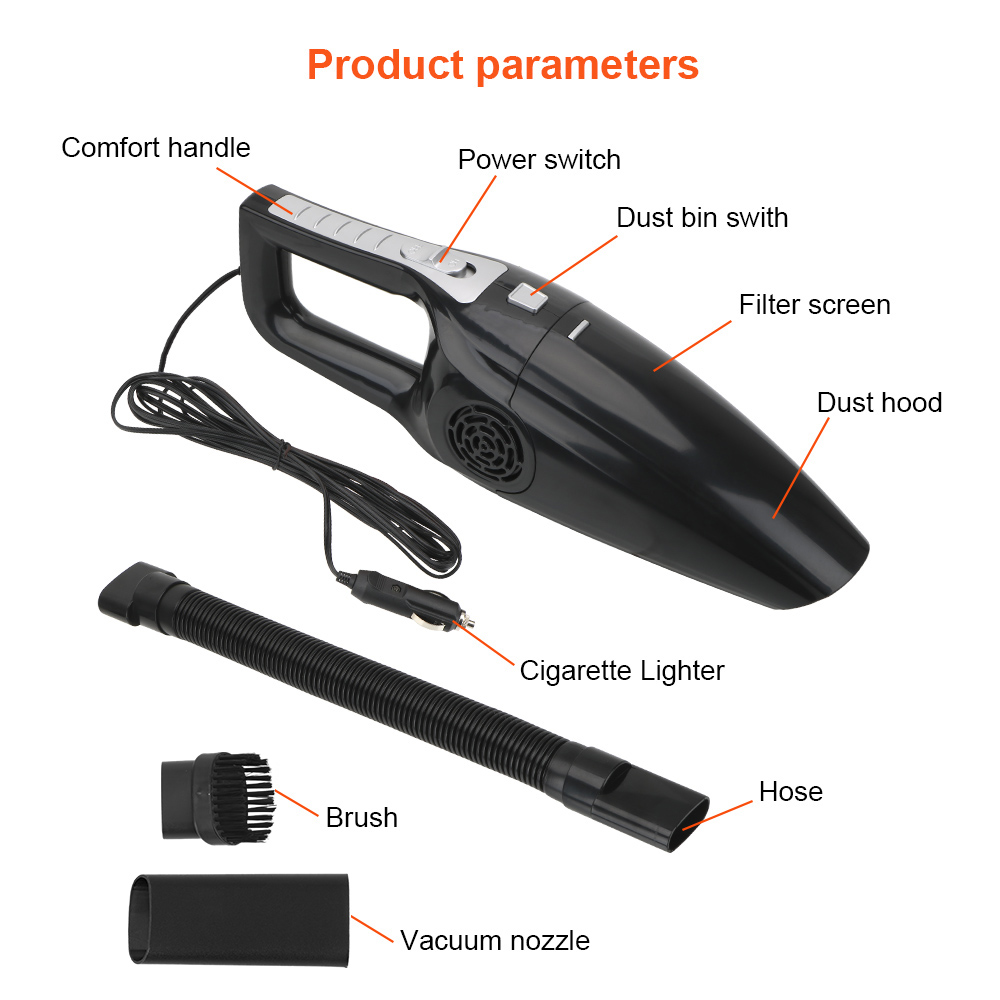 12V 120W Car Vacuum Cleaner Vehicle Specialty Tools Powerful Handheld Mini Vacuum Cleaners High Suction Portable Wet And Dry Dual-use Vacuum Duster
