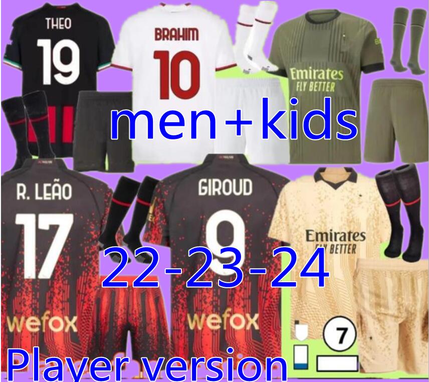 22 23 24 AC champions ac miLans Soccer jerseys 2022 2023 TOMORI GIROUD IBRAHIMOVIC third home 2022 TONALI PLAYER VERSION special theo brahim kids football shirt KOCHE, Adult size
22 23 24 AC champions ac miLans Soccer jerseys 2022 2023 TOMORI GIROUD IBRAHIMOVIC third home 2022 TONALI PLAYER VERSION special theo brahim kids football shirt KOCHE, Adult size