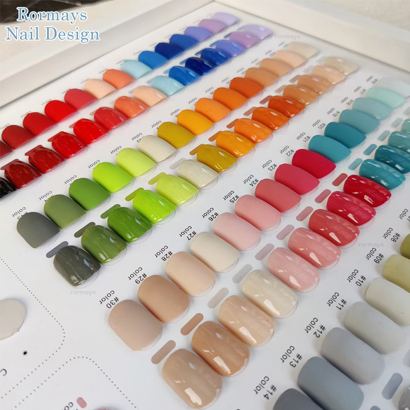 Rormays Fashion gel 60 Color nail polish Rainbow Color Set Semi Permanent Sequins Shiny Gloss UV LED Nail Art Design gel Varnish 15ML Wholesale Factor