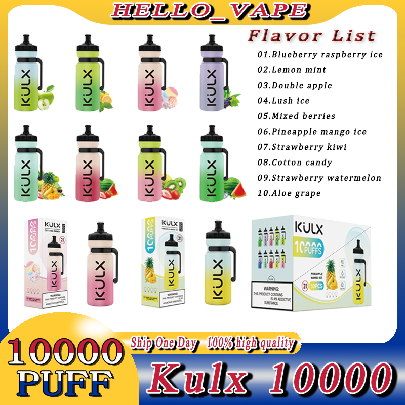 Kulx 10000 puff 10000 Disposable E Cigarettes Airflow Control Device 6 Colors RGB Light 0% 2% 3% 5% Optional 10K Puffs Vape Pen 10 Flavors
Kulx 10000 puff 10000 Disposable E Cigarettes Airflow Control Device 6 Colors RGB Light 0% 2% 3% 5% Optional 10K Puffs Vape Pen 10 Flavors