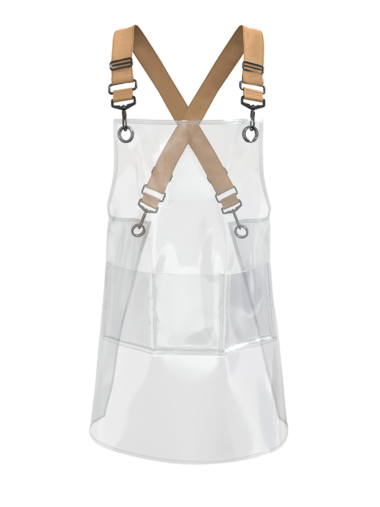 Aprons Fashion Clear Transparent Custom Color House Accessories Waterproof Kitchen Hair Salon Washable TPU Man Women's Apron 230301