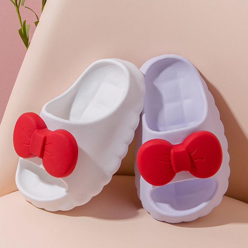 Slipper Cute Bow Children's Slippers 3-8 Years Old Kids Shoes for Girl Baby Beach Indoor House Shoes Summer Sandals 230301