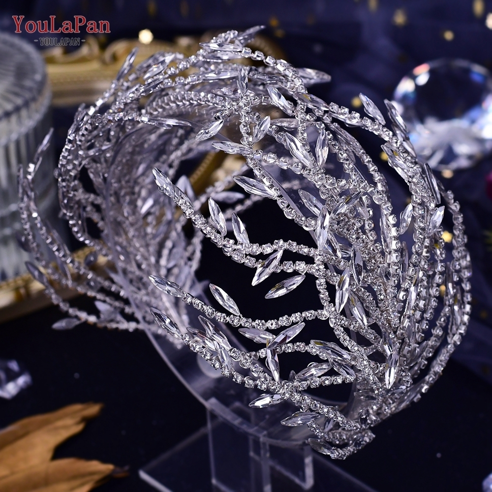 Wedding Hair Jewelry YouLaPan HP421 Shinny Brides Headband Women Tiara Wedding Hair Accessories Handmade Party Headwear Girl Hairbands 230228