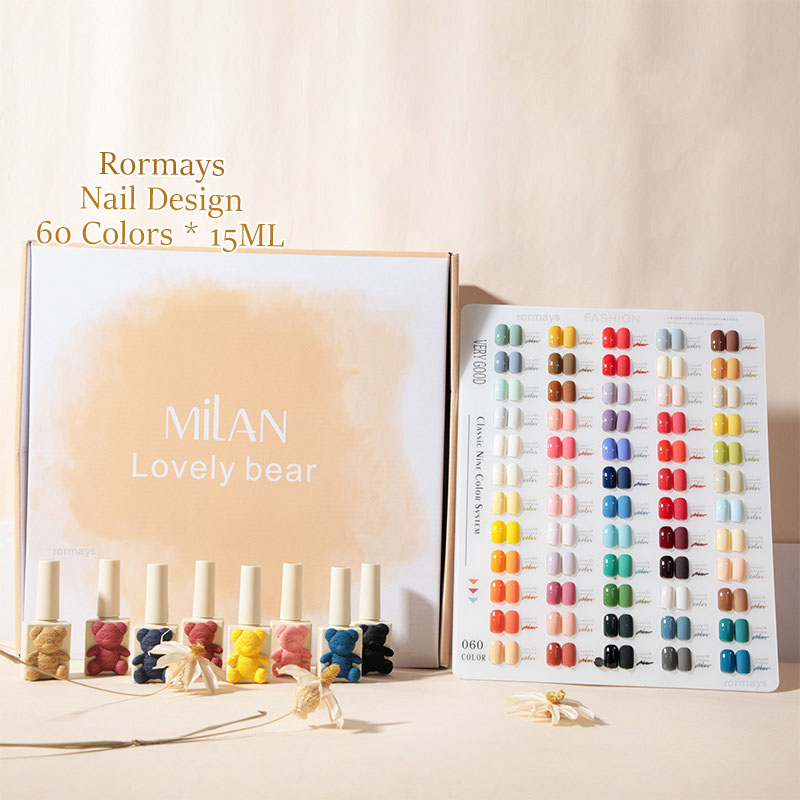 Rormays Gel Nail Polish 60 Colors bear suit Professional UV LED Salon Nail Art Gel Varnish Soaked Semi Permanent Nails 15ML Wholesale Factory