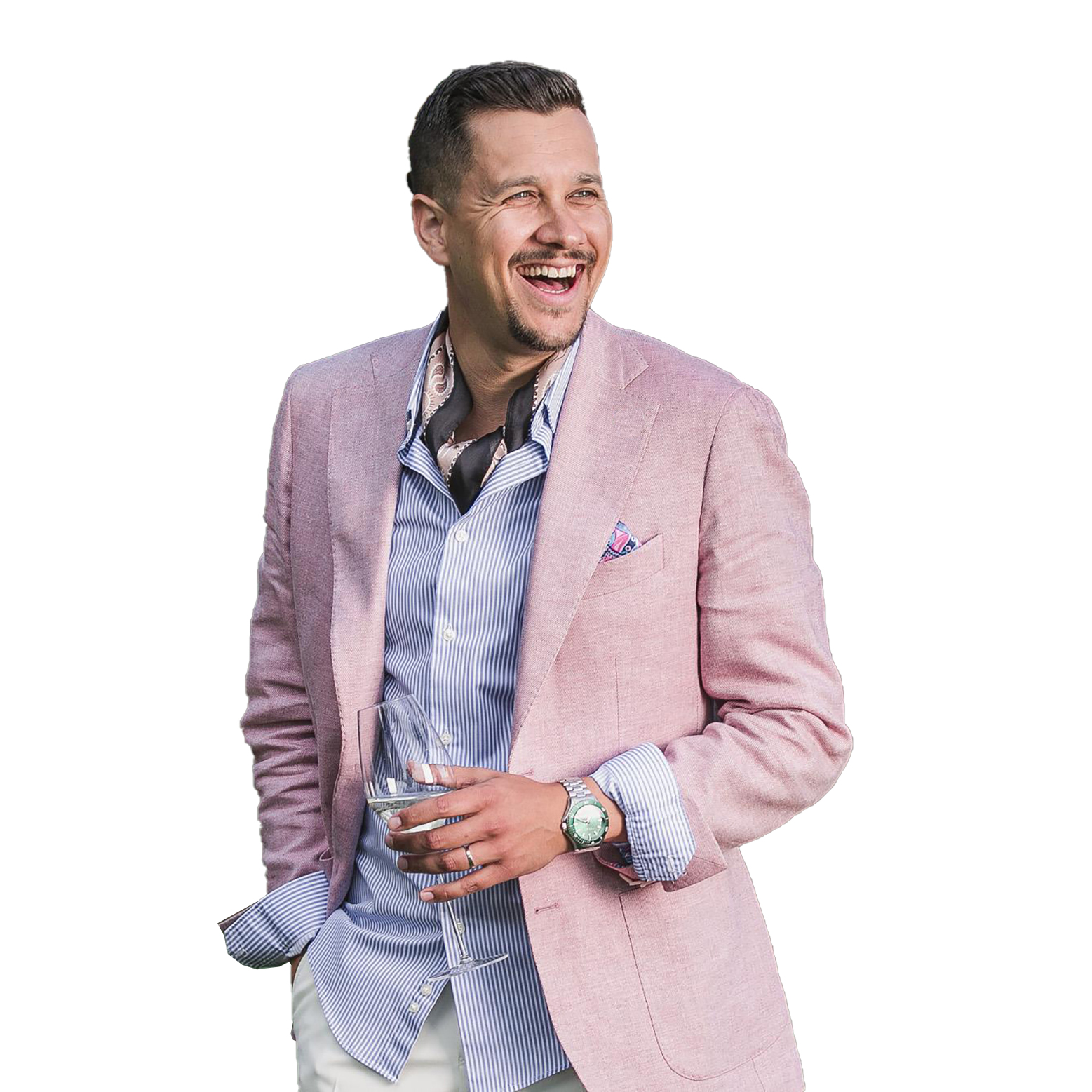 Latest One Piece Pink Men Tuxedo Single Breast Notched Lapels Groom Suit Casual Suits