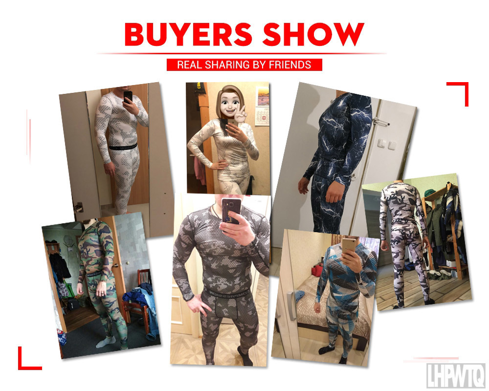 Men's Tracksuits Men's Thermal Underwear For Men Male Thermo Camouflage Clothes Long Johns Set Tights Winter Compression Underwear Quick Dry