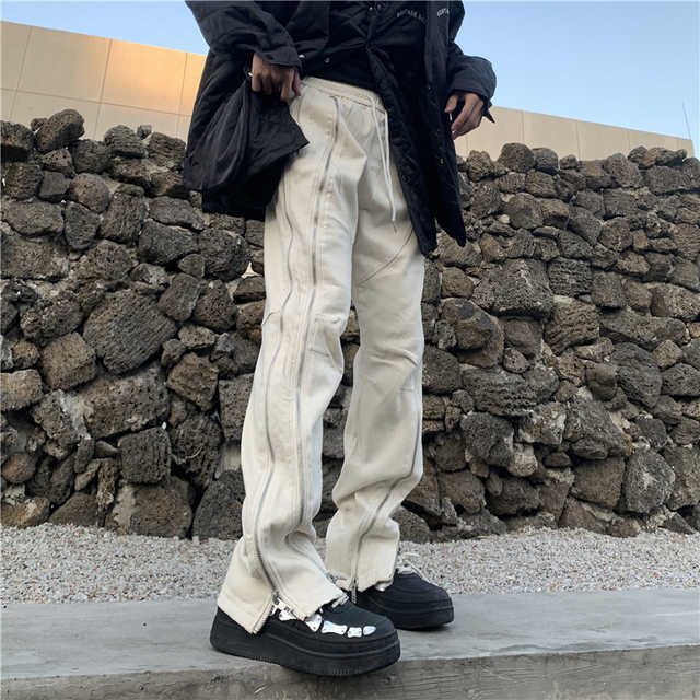 Men's Jeans Zipper Hip Hop Cargo Pants Y2k Jeans Woman Man Baggy Streetwear Casual Black Stacked Men Free Shipping Slim Flare White Men's 12
Men's Jeans Zipper Hip Hop Cargo Pants Y2k Jeans Woman Man Baggy Streetwear Casual Black Stacked Men Free Shipping Slim Flare White Men's 12