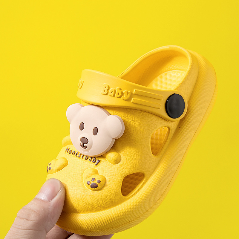 Slipper Cute Kids Slippers Bear Children Baby Home Slippers Waterproof Breathable Non-slip Boys Girls Home Shoes Summer Sandals 230301