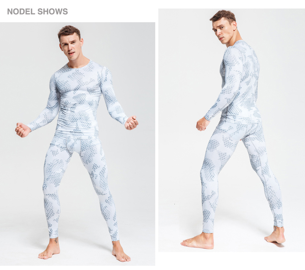 Men's Tracksuits Men's Thermal Underwear For Men Male Thermo Camouflage Clothes Long Johns Set Tights Winter Compression Underwear Quick Dry