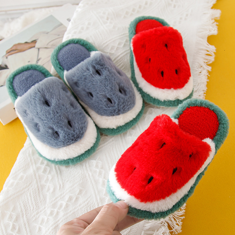 Slipper Children's Cotton Slippers For Girls Boys Non-Slip Winter Velvet Warm Kids Indoor Shoes Toddler Baby Soft Plush Slippers 230301