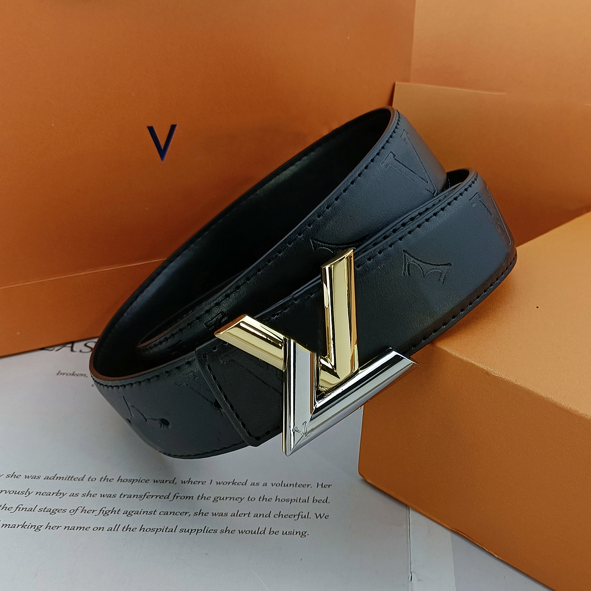 

Belts Luxurys designers belts designer belt trend letter with women and men leisure retro Embossed twill colour blocking 3.8 wide versatile, White