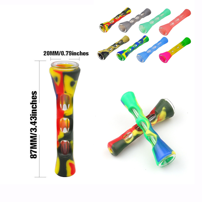 Wholesale colorful mini Silicone Sleeved Taster glass One Hitter Smoking tobacco pipe
Wholesale colorful mini Silicone Sleeved Taster glass One Hitter Smoking tobacco pipe