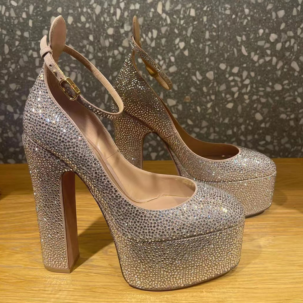 Summer Dress Shoes Rhinestone Decorative platform Super High Heels 15.5cm Women Luxury Designer Wedding Shoe Ankle Strap Fashion Sandals, Black
Summer Dress Shoes Rhinestone Decorative platform Super High Heels 15.5cm Women Luxury Designer Wedding Shoe Ankle Strap Fashion Sandals, Black