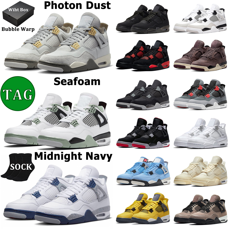 With Box 4 Basketball Shoes Men Women 4s Military Black Cat Midnight Navy Photon Dust Seafoam Red Thunder Sail Lightning Infrared Mens, 23
With Box 4 Basketball Shoes Men Women 4s Military Black Cat Midnight Navy Photon Dust Seafoam Red Thunder Sail Lightning Infrared Mens, 23