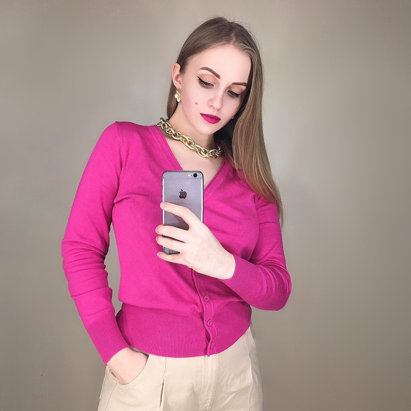 Women's Knits Tees Queechalle 25 Colors knitted cardigans spring autumn cardigan women casual long sleeve tops V neck solid women sweater coat 23