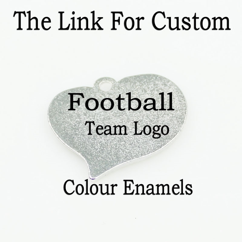 Charms 12Pcslot Heart Star Charms Dangle Charms DIY Bracelet Necklace Jewelry Football Sport Hanging Charm 230228