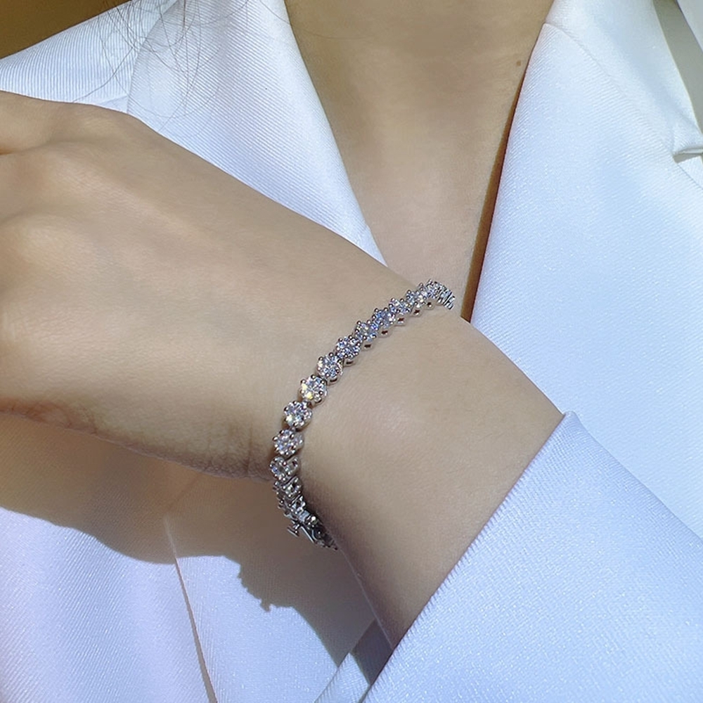 Charm Bracelets Wong Rain Fashion 100% 925 Sterling Silver Created Gemstone Bracelet For Women Bangle Fine Jewelry Gift Wholesale 230228