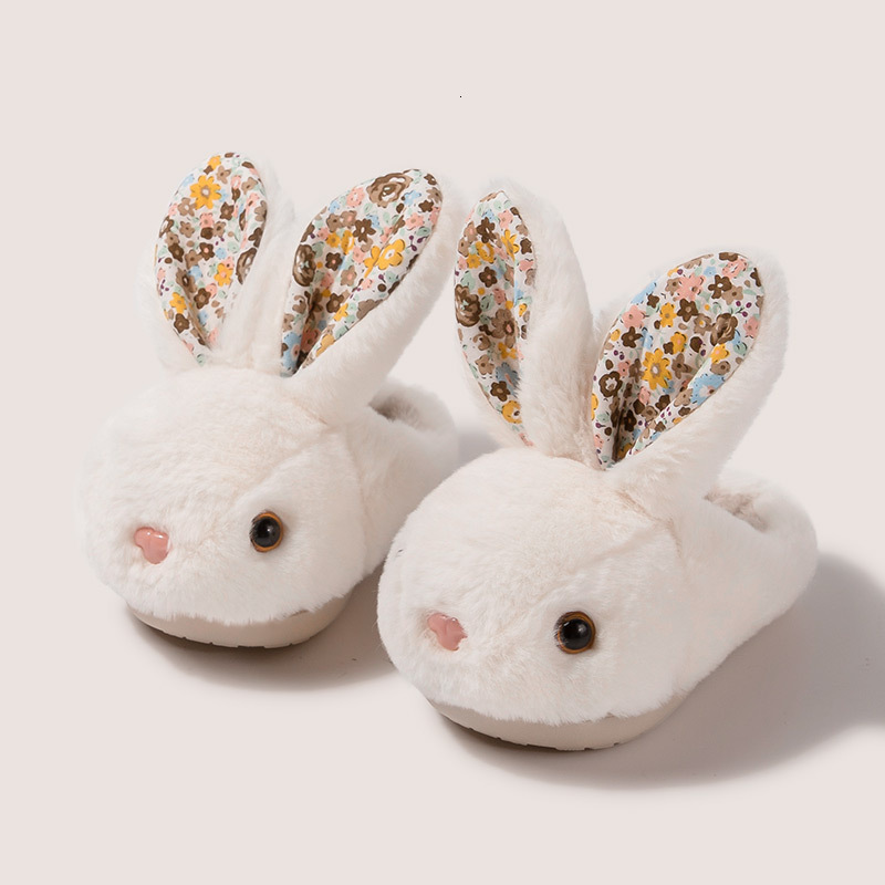 Slipper Baby Winter Slippers Children Boys Girls Cute Rabbit Plush Slipper Kids Indoor Fur Warm Shoes Child Home Floor Shoes 230301