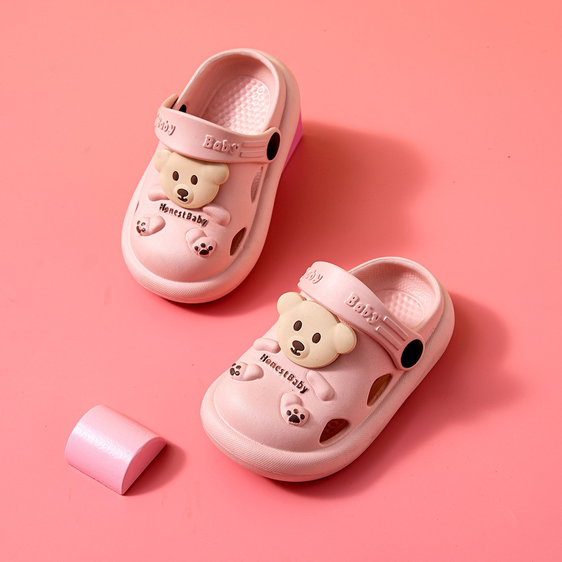 Slipper Cute Kids Slippers Bear Children Baby Home Slippers Waterproof Breathable Non-slip Boys Girls Home Shoes Summer Sandals 230301