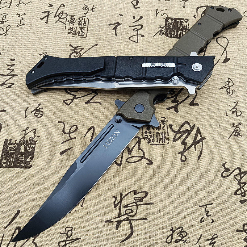 New Cold Steel Large Luzon Tactical Folding Knife Black/Khaki Nylon Fiber Handle Outdoor Camping Survival Utility Bearing Ball Pocket Knives EDC Hand Tools
New Cold Steel Large Luzon Tactical Folding Knife Black/Khaki Nylon Fiber Handle Outdoor Camping Survival Utility Bearing Ball Pocket Knives EDC Hand Tools