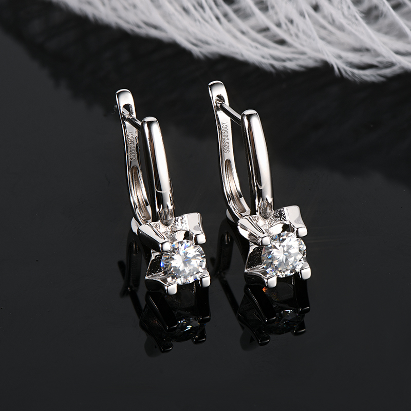 Stud IOGOU Earrings Trend Dangle Huggie Earring 100% 925 Sterling Silver Hoops Woman Original Jewelry for Girls 230228