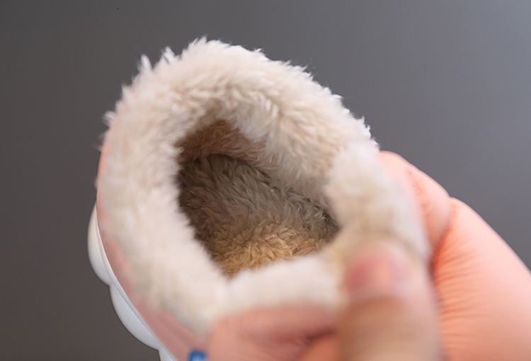 Slipper Children Home Shoes Cashmere Cotton Slippers Kids Waterproof Shoes Boys Girls Slippers Indoor Outdoor Winter Baby Kids Shoes 230301