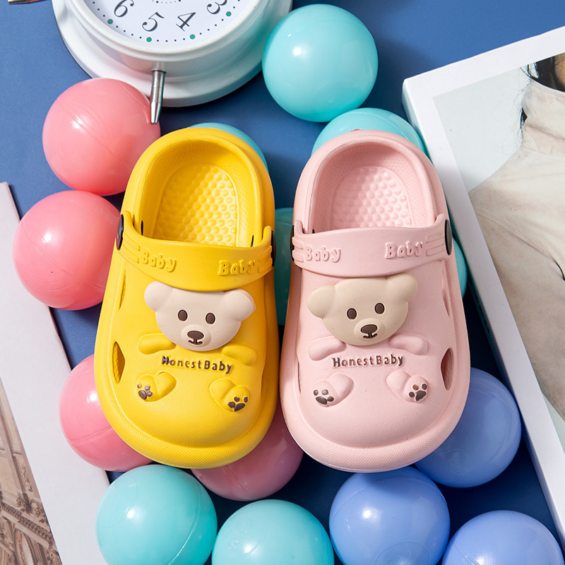 Slipper Cute Kids Slippers Bear Children Baby Home Slippers Waterproof Breathable Non-slip Boys Girls Home Shoes Summer Sandals 230301