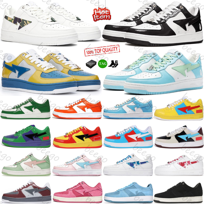 With box Bapestas Baped Designer Casual Shoes Platform Sneakers Bapesta Sta Patent Leather Green Black White Plate-forme for Men Women Trainers Jogging, #34
With box Bapestas Baped Designer Casual Shoes Platform Sneakers Bapesta Sta Patent Leather Green Black White Plate-forme for Men Women Trainers Jogging, #34
