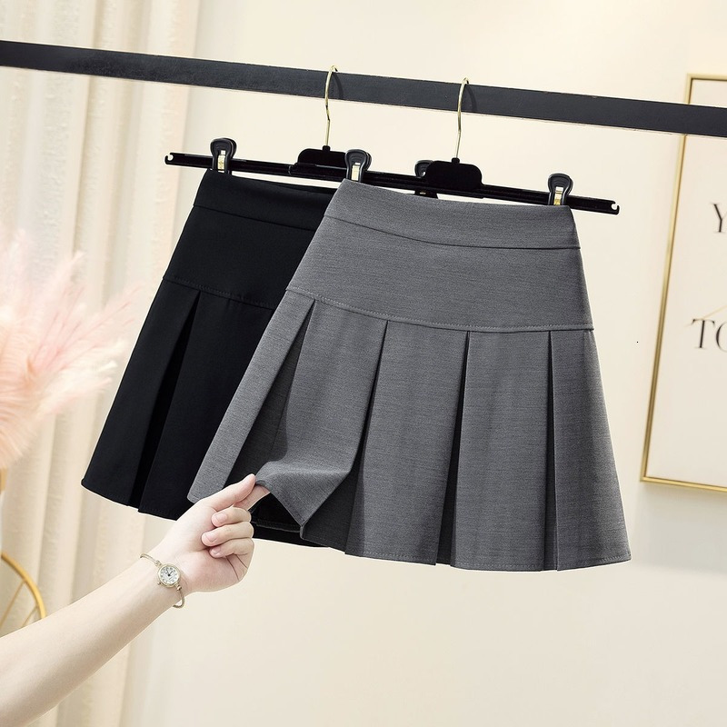 Skirts Skirts Women Solid Color Pleated Students Daily All-match Retro Sundress Maiden Teens Simple Patchwork Casual Summer Empire Chic 230301