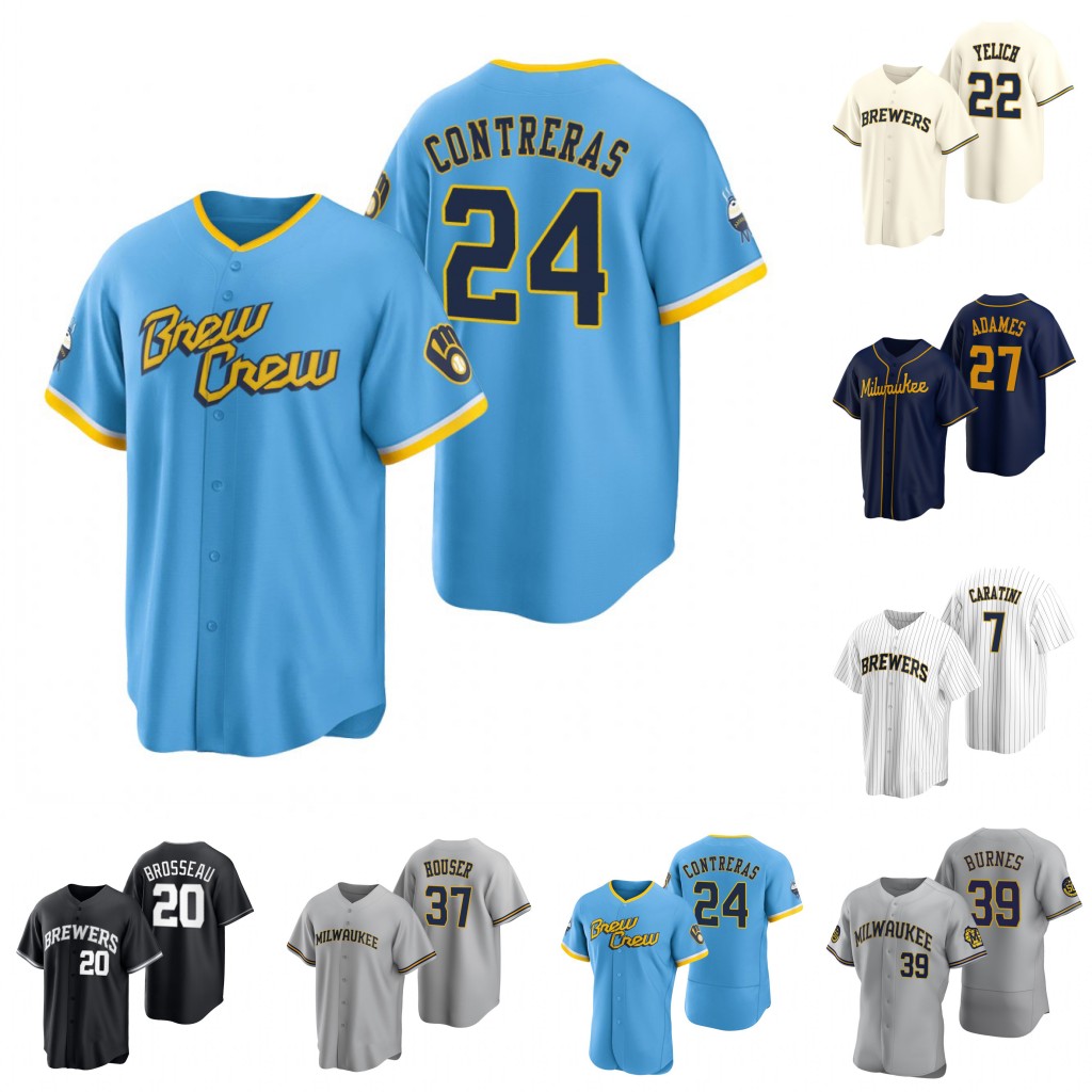 William Contreras Brewers jersey Willy Adames Rowdy Tellez Alex Jackson Owen Miller Victor Caratini Robin Yount Mike Brosseau Adrian Houser Mike Brosseau, Beige1
William Contreras Brewers jersey Willy Adames Rowdy Tellez Alex Jackson Owen Miller Victor Caratini Robin Yount Mike Brosseau Adrian Houser Mike Brosseau, Beige1