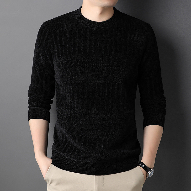 Men's Sweaters Fleece Sweater Men Long Sleeve O-neck Warm Soft Winter and Autumn Clothing Loose Thick Male Sweater Pullover Knitwear 230302