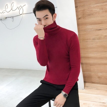Men's Sweaters Autumn Men's Turtleneck Sweaters Male Black Gray Sexy Slim Fit Knitted Pullovers Solid Color Casual Sweaters Knitwear 230302