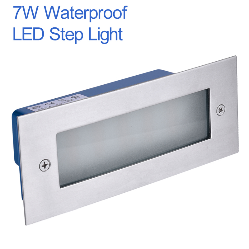 Step Light Stairs Pathway Street Lighting Deck Garden Stainless Steel Wall Yard Outdoor Fence Illuminates Patio Lamps Lights Waterproof suitables cres