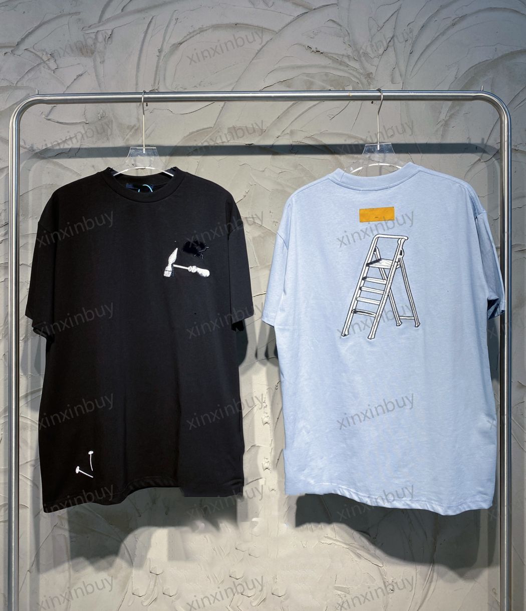 xinxinbuy Men designer Tee t shirt 23ss Multi-tools embroidery hammer short sleeve cotton women Black blue White Khaki XS-L
xinxinbuy Men designer Tee t shirt 23ss Multi-tools embroidery hammer short sleeve cotton women Black blue White Khaki XS-L