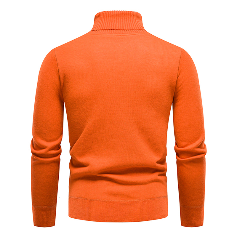 Men's Sweaters Autumn Winter Solid Turtleneck Sweater Men Slim Fit Knitted Pullovers Mens Fashion Turtleneck Pullover Knitting Sweaters Men 23030