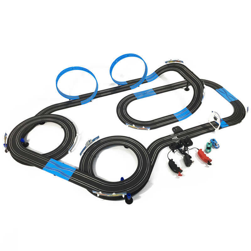 Diecast Model Cars Railway Track Toy Set Racing Track Electric Double Remote Control Car Interactive Autorama Circuit Voiture Random delivery of cars 