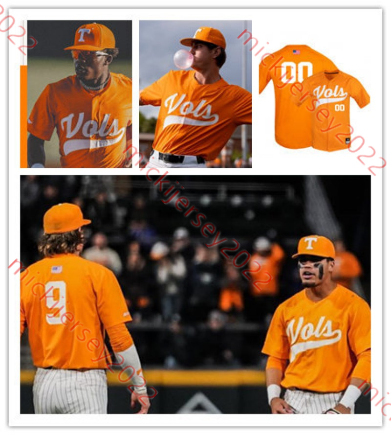 Yan Gomes Todd Helton 2023 CWS Volunteers Baseball Matt Duffy Eric Gilliam Alex Sosnowski Reed Fell Tony Vitello Custom Tennessee Jersey
