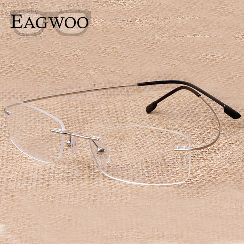 Sunglasses Frames Pure Eyeglasses Rimless flexible Optical Frame Prescription Spectacle Frameless Glasses Eye glasses 010 Line Temple 230302