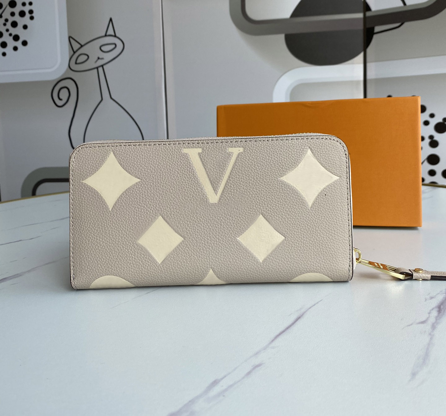 Fashion designer wallets luxury Adele Purse men women clutch Highs quality monograms zipper coin purses ladies card holder original box double bag style 69794-1