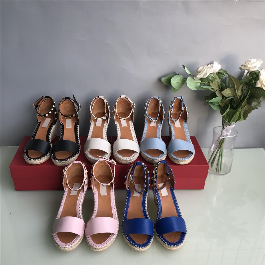2021 summer slope heel classic rivet women's sandals exclusive development of high-heeled shoes with muffin bottom280m, Sky blue
2021 summer slope heel classic rivet women's sandals exclusive development of high-heeled shoes with muffin bottom280m, Sky blue