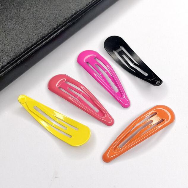 Baby Kids Hair Accessories Clip Glue Girlmesh Ribbon Dripping and Plastic Spraying Children Barrettes Maternity BB Clip Color Droplet Shape Candy
