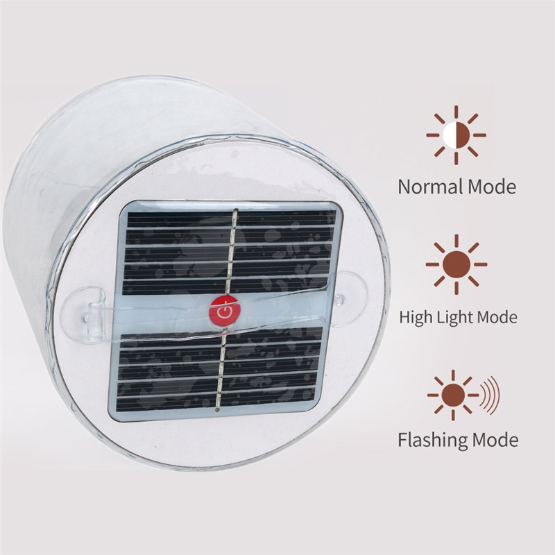 Inflatable Solar Lights Portable Outdoor Waterproof Lantern Camping Emergency led lights Garden Yard Transparent lighting Lamps