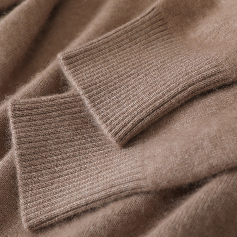 Men's Sweaters Men's 100% Pure Mink Cashmere Sweater O-Neck Pullovers Knit Sweater Autumn and Winter Long Sleeve High-End Jumpers Mink Tops 
