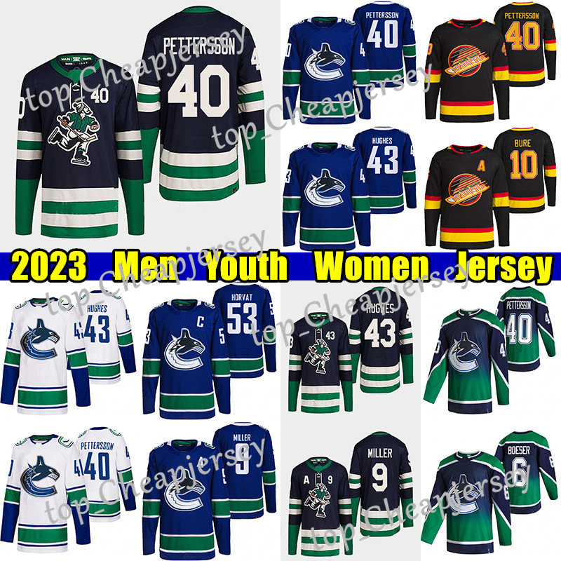 #43 Quinn Hughes Vancouver Reverse Retro hockey jersey #40 Elias Pettersson Canucks#74 Ethan Bear 53 Bo Horvat Brock Boeser Thatcher Demko Nils Aman J.T. Miller jerseys, Navy blue new reverse retro men
#43 Quinn Hughes Vancouver Reverse Retro hockey jersey #40 Elias Pettersson Canucks#74 Ethan Bear 53 Bo Horvat Brock Boeser Thatcher Demko Nils Aman J.T. Miller jerseys, Navy blue new reverse retro men